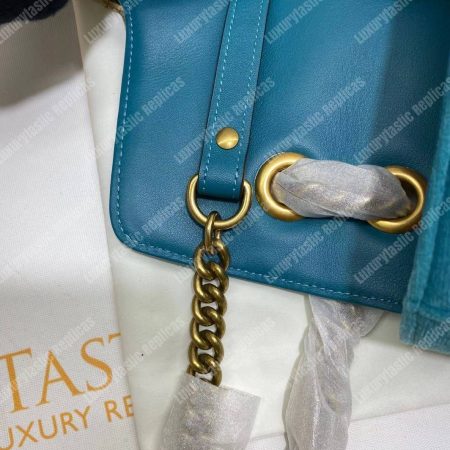 Gucci GG Marmont Velvet Shoulder Bag Blue - Image 18