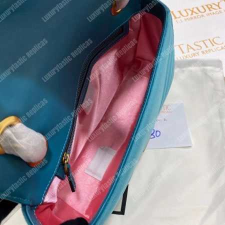 Gucci GG Marmont Velvet Shoulder Bag Blue - Image 19