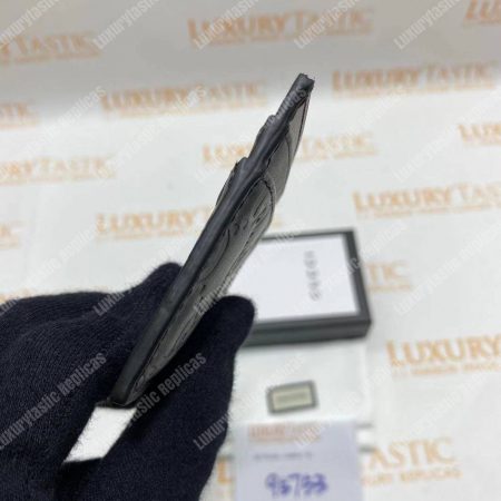 Gucci GG Marmont Card Case Metal Detail Black - Image 8