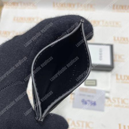 Gucci GG Marmont Card Case Metal Detail Black - Image 10