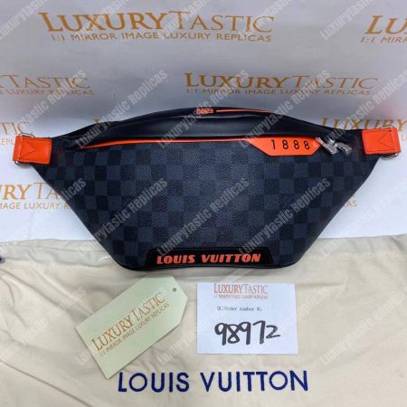 LV Damier Cobalt Canvas Race Discovery Bumbag - Image 10