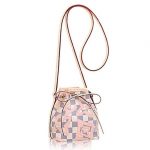 LV Nano Noe Shoulder Bag Damier Azur Canvas