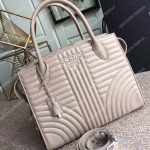 Prada Diagramme Leather Handbag Powder Pink