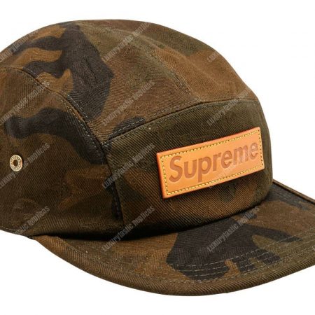 Louis Vuitton x Supreme Camouflage Limited Edition 5 Panels Cap Hat - Image 6