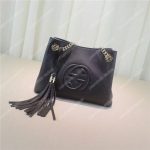 Gucci Soho Leather Chain Strap Shoulder Bag Black