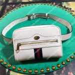 Gucci Ophidia White Leather Small Belt Bag
