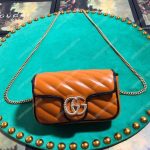 Gucci GG Marmont Super Mini Bag Cognac Matelassé