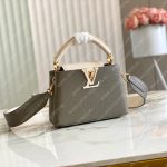 Louis Vuitton CAPUCINES MM Steeple Gray / Greige M21296