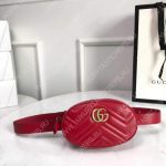 Gucci GG Marmont Matelassé Leather Belt Bag 476434 Red