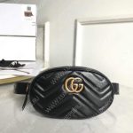 Gucci GG Marmont Matelassé Leather Belt Bag 476434 Black