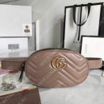 Gucci GG Marmont Matelassé Leather Belt Bag 476434 Beige