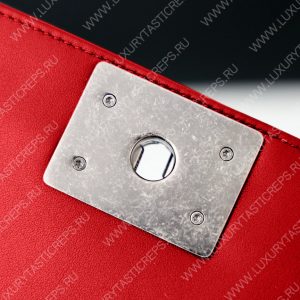 CHANEL BOY HANDBAG Red Metallic A67085 - Image 6