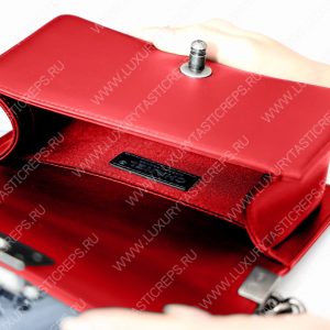 CHANEL BOY HANDBAG Red Metallic A67085 - Image 7