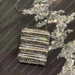 CHANEL SMALL EVENING BAG Strass Imitation Pearls GOLD BLACK WHITE AS3528