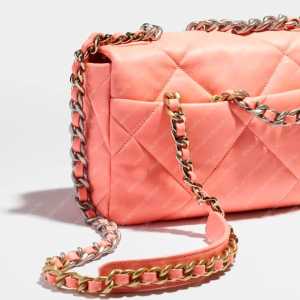 CHANEL 19 HANDBAG LIGHT ORANGE AS1160 - Image 4