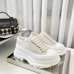 ALEXANDER MCQUEEN TREAD SLICK LACE UP SHOES WHITE 604257W4SX1