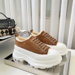 ALEXANDER MCQUEEN TREAD SLICK LACE UP SHOES BROWN 604257W4SX1