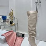 AMINA MUADDI JAHLEEL THIGH HIGH BOOT OFF WHITE AM60001