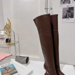 AMINA MUADDI LONG BOOT BROWN AM5001