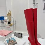 AMINA MUADDI LONG BOOT RED AM5001