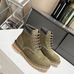 CELINE KURT LACE-UP BOOT KHAKI GREEN 343142198C