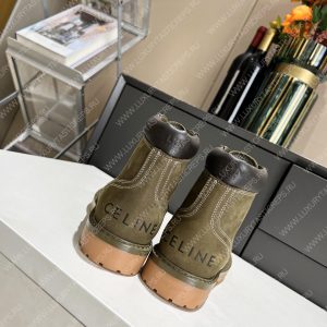 CELINE KURT LACE-UP BOOT KHAKI GREEN 343142198C - Image 8