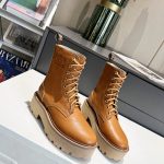 CELINE BULKY LACED UP BOOT TAN 347183657C