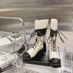 CHANEL LACE-UPS WHITE G37956