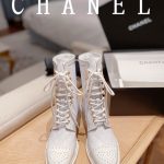 CHANEL LACE-UPS WHITE G39394