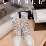 CHANEL LACE-UPS WHITE G39394