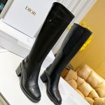 DIOR D-FOLK HEELED LONG BOOT BLACK KCI826VEA_S900