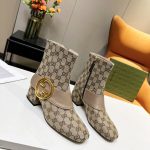 GUCCI WOMEN BLONDIE ANKLE BOOT BEIGE 700016