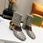 GUCCI WOMEN BLONDIE ANKLE BOOT BEIGE 700016