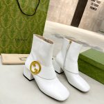 GUCCI BLONDIE ANKLE BOOT WHITE 700016