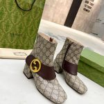 GUCCI BLONDIE ANKLE BOOT BEIGE & EBONY 701706