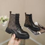 LOUIS VUITTON RANGER ANKLE BOOT BLACK & BROWN 1AANTP