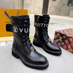 LOUIS VUITTON TERRITORY FLAT RANGER BOOTS BLACK 1A9HAE