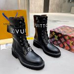 LOUIS VUITTON TERRITORY FLAT RANGER BOOTS BLACK 1A9HAE