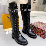 LOUIS VUITTON TERRITORY FLAT HIGH RANGER BOOTS BLACK 1A9H1M