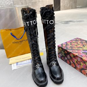 LOUIS VUITTON TERRITORY FLAT HIGH RANGER BOOTS BLACK 1A9H1M - Image 3