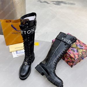 LOUIS VUITTON TERRITORY FLAT HIGH RANGER BOOTS BLACK 1A9H1M - Image 6