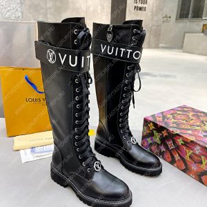 LOUIS VUITTON TERRITORY FLAT HIGH RANGER BOOTS BLACK 1A9H1M - Image 4