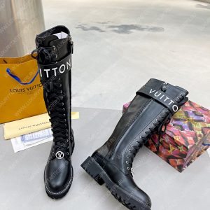 LOUIS VUITTON TERRITORY FLAT HIGH RANGER BOOTS BLACK 1A9H1M - Image 5