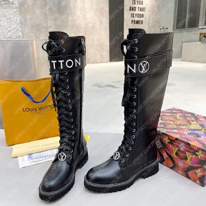 LOUIS VUITTON TERRITORY FLAT HIGH RANGER BOOTS BLACK 1A9H1M - Image 6