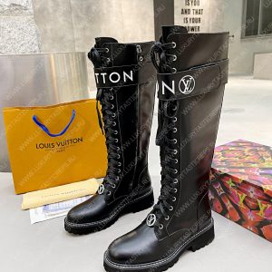 LOUIS VUITTON TERRITORY FLAT HIGH RANGER BOOTS BLACK 1A9H1M - Image 7