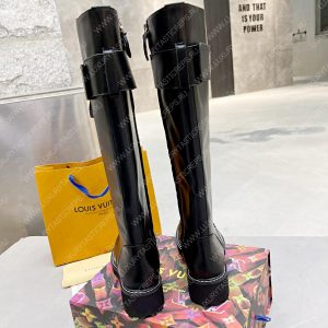LOUIS VUITTON TERRITORY FLAT HIGH RANGER BOOTS BLACK 1A9H1M - Image 8