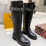 LOUIS VUITTON TERRITORY FLAT HIGH RANGER BOOTS BLACK 1A9H1M