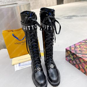 LOUIS VUITTON TERRITORY FLAT HIGH RANGER BOOTS BLACK 1A9H1M - Image 7