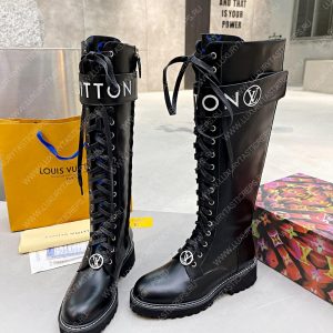 LOUIS VUITTON TERRITORY FLAT HIGH RANGER BOOTS BLACK 1A9H1M - Image 8