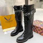 LOUIS VUITTON TERRITORY FLAT HIGH RANGER BOOTS BLACK 1A9H1M